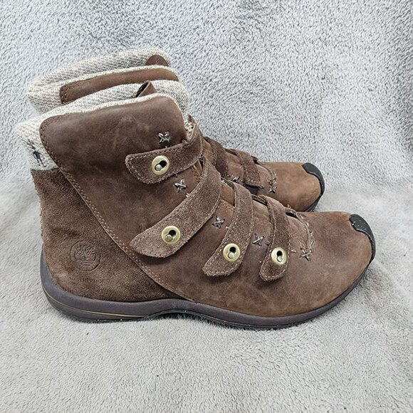 Smartwool x Timberland Shoes Womens Size 6.5 Brown Suede Vibram Ecostep Boots - Picture 7 of 15